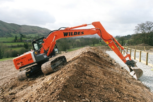 Excavator on site